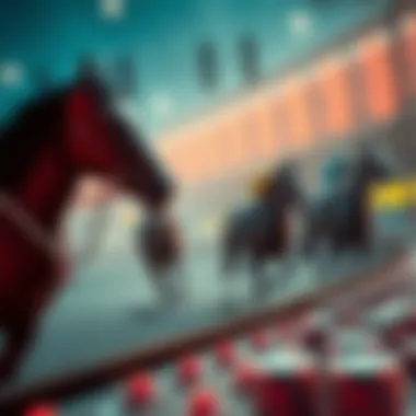 A futuristic depiction of horse racing and gaming evolution