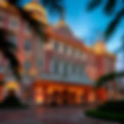 Architectural Grandeur of the Royal Palace Casino Exterior view of the Royal Palace Casino showcasing its architectural grandeur