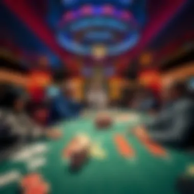 The vibrant atmosphere of a Las Vegas poker room