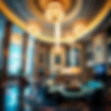 Elegant Interior of a Las Vegas Hotel Lobby Elegant interior design showcasing a hotel lobby