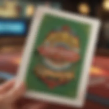 A close-up view of the Tropicana Casino card showcasing its design and features.