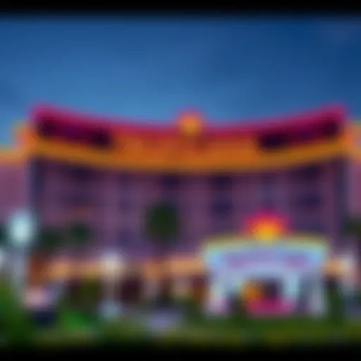 Exterior view of Tropicana Casino Hotel showcasing its vibrant architecture