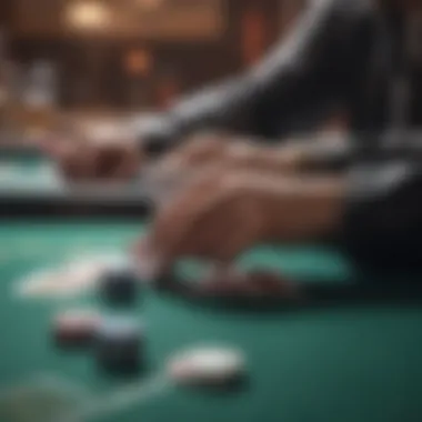 Strategic gameplay at a poker table during a tournament