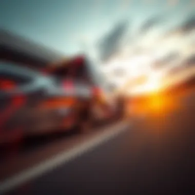 NASCAR truck in action on the racetrack