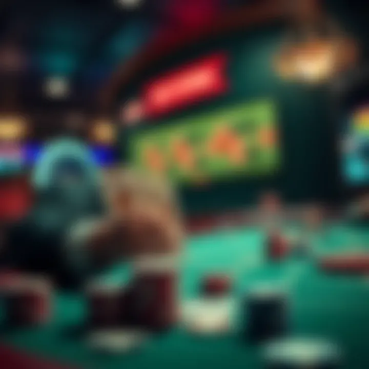 Visual representation of risk management in betting