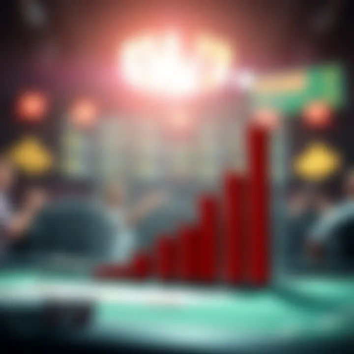 Graph depicting variance in betting outcomes