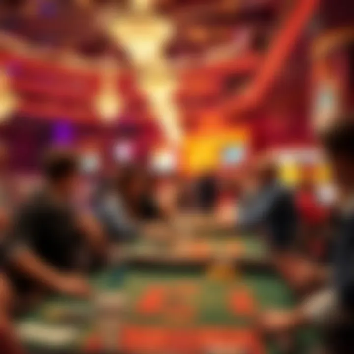 Exciting atmosphere of players enjoying craps at the casino