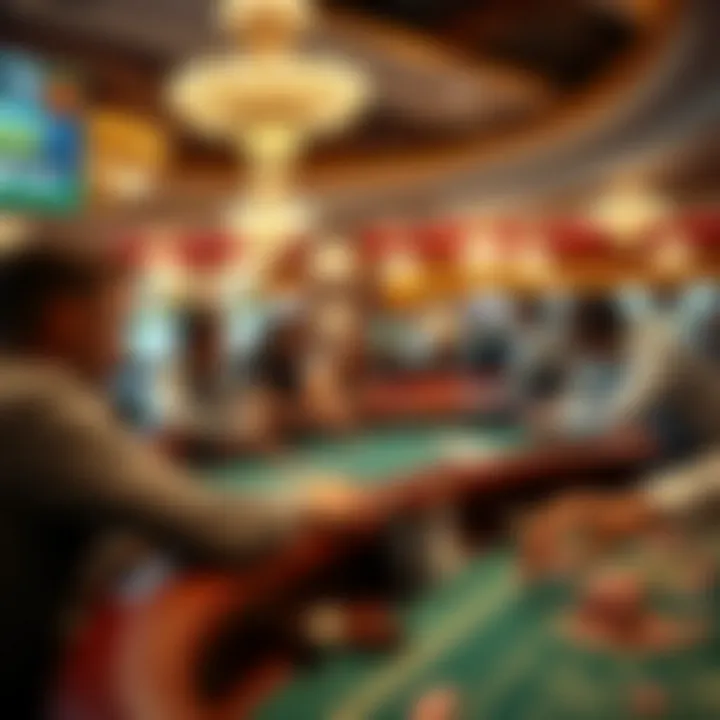 Group of players engaged in strategic gameplay at the craps table