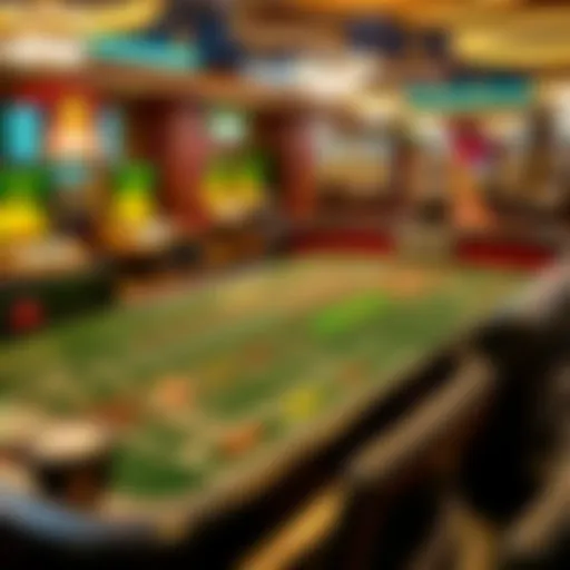 Craps table layout showcasing various betting options