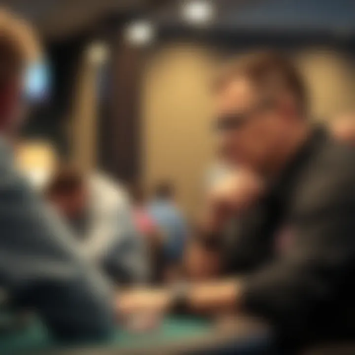 Analyzing Poker Strategy at Boot Camp A thoughtful participant analyzing poker strategy during a boot camp session.